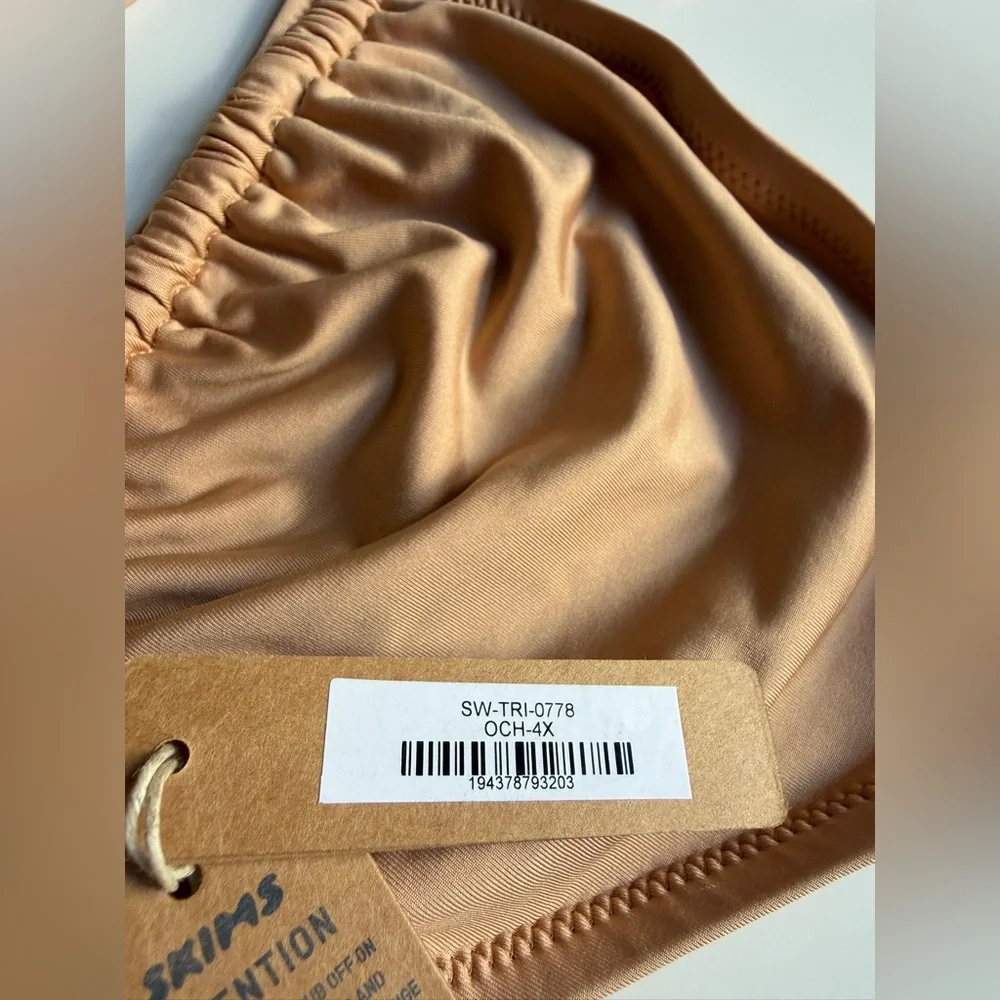 SKIMS Signature Swim Triangle Bikini Top Ochre 4X Tan Nude Beige Swim Top
